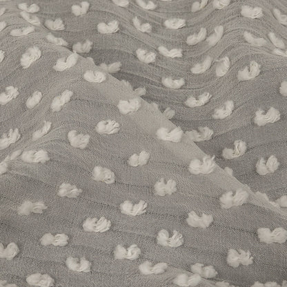 Famous Australian Designer Pearl Faux Swiss Dot Silk Georgette Detail