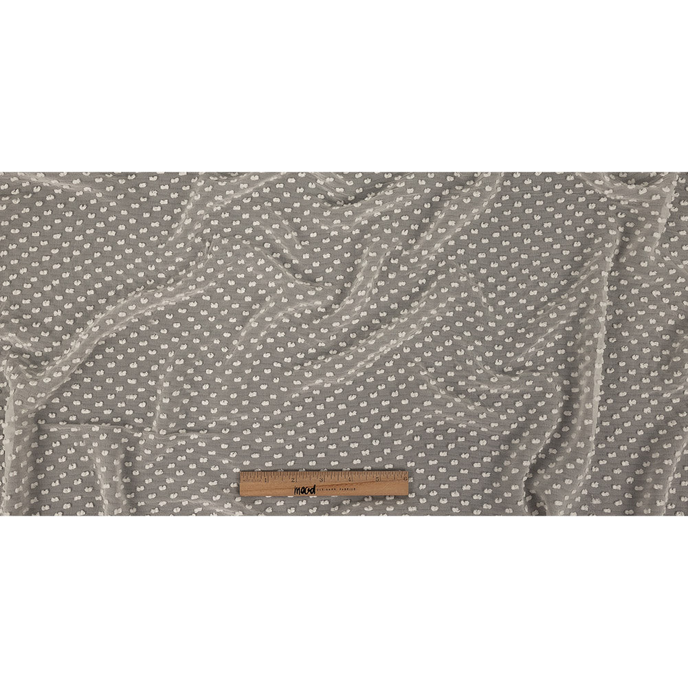 Famous Australian Designer Pearl Faux Swiss Dot Silk Georgette Full