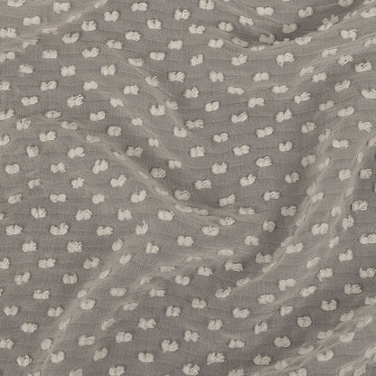 Famous Australian Designer Pearl Faux Swiss Dot Silk Georgette