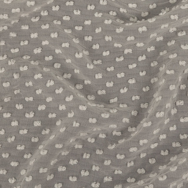 Famous Australian Designer Pearl Faux Swiss Dot Silk Georgette