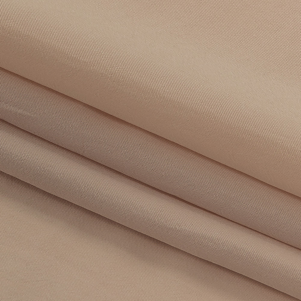Famous Australian Designer Mushroom Crepe de Chine Viscose Lining Folded