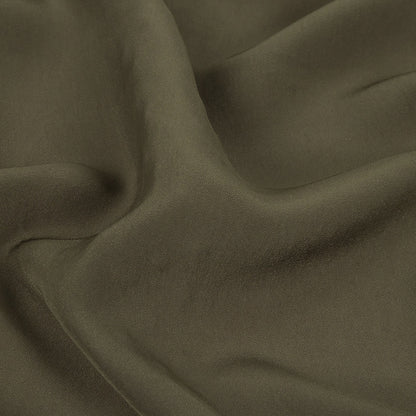 Famous Australian Designer Olive Crepe de Chine Viscose Lining Detail