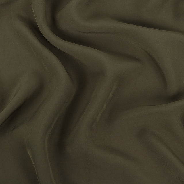 Famous Australian Designer Olive Crepe de Chine Viscose Lining