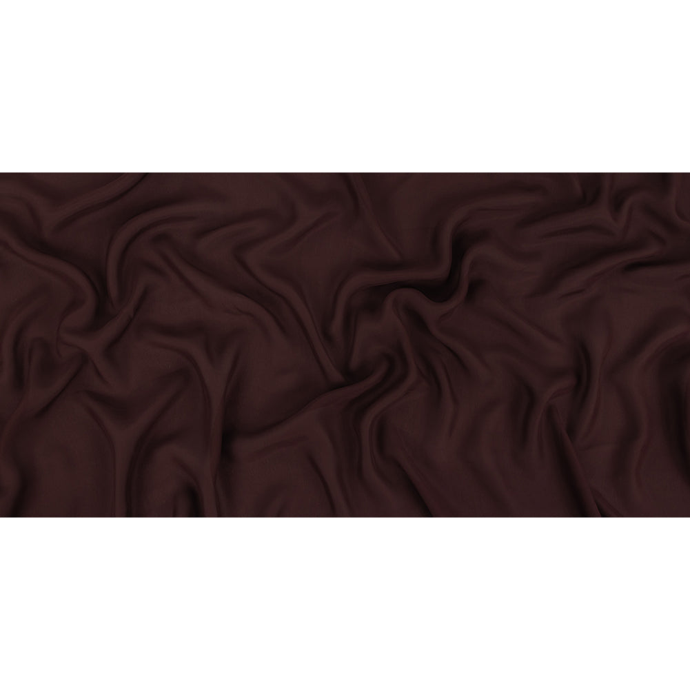 Famous Australian Designer Mahogany Satin-Faced Silk Chiffon Full