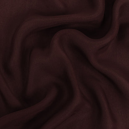 Famous Australian Designer Mahogany Satin-Faced Silk Chiffon