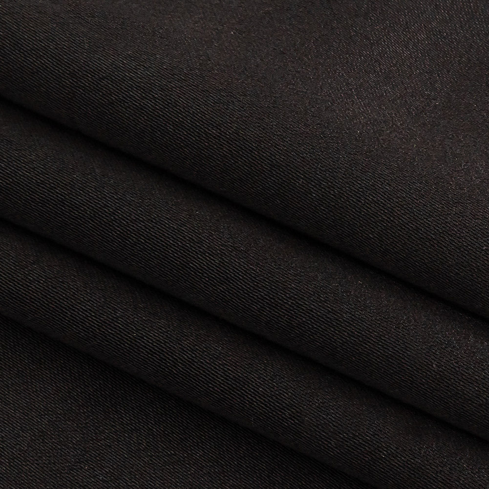 Famous Australian Designer Black Heavy Drape Viscose Sateen Folded