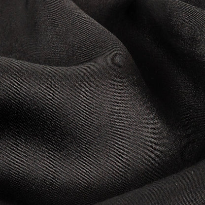 Famous Australian Designer Black Heavy Drape Viscose Sateen Detail