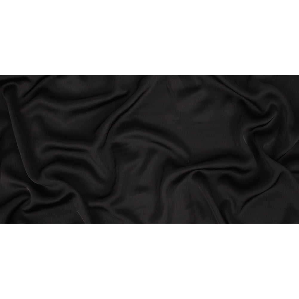 Famous Australian Designer Black Heavy Drape Viscose Sateen Full
