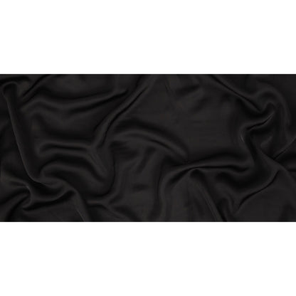 Famous Australian Designer Black Heavy Drape Viscose Sateen Full