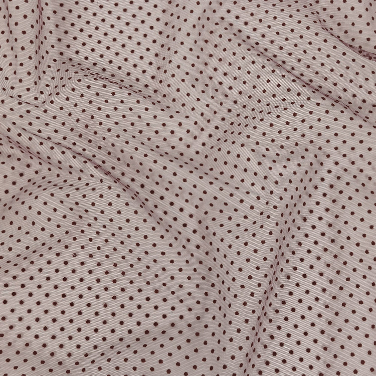 template--26688905969737__main-Famous Australian Designer Mahogany Flocked Dots Polyester Mesh