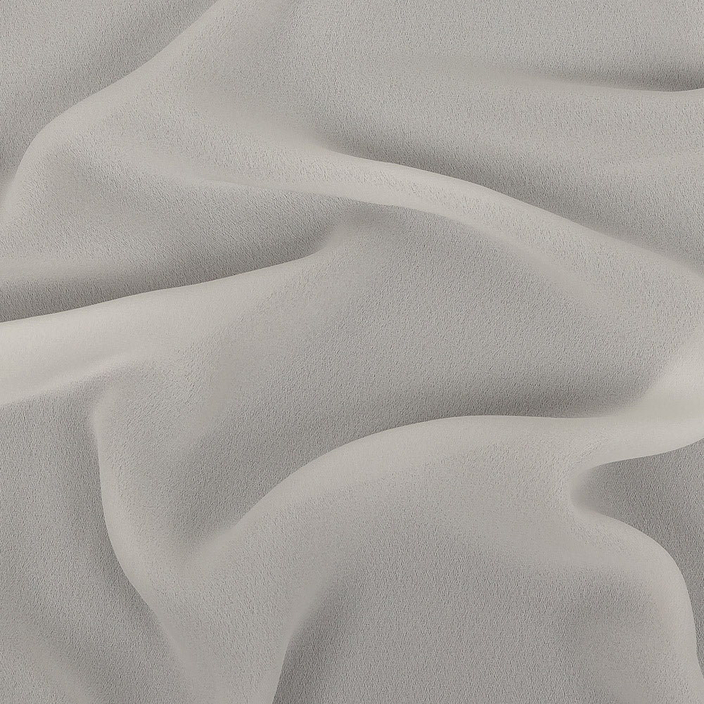 Famous Australian Designer Ivory High-Multitwist Polyester Georgette