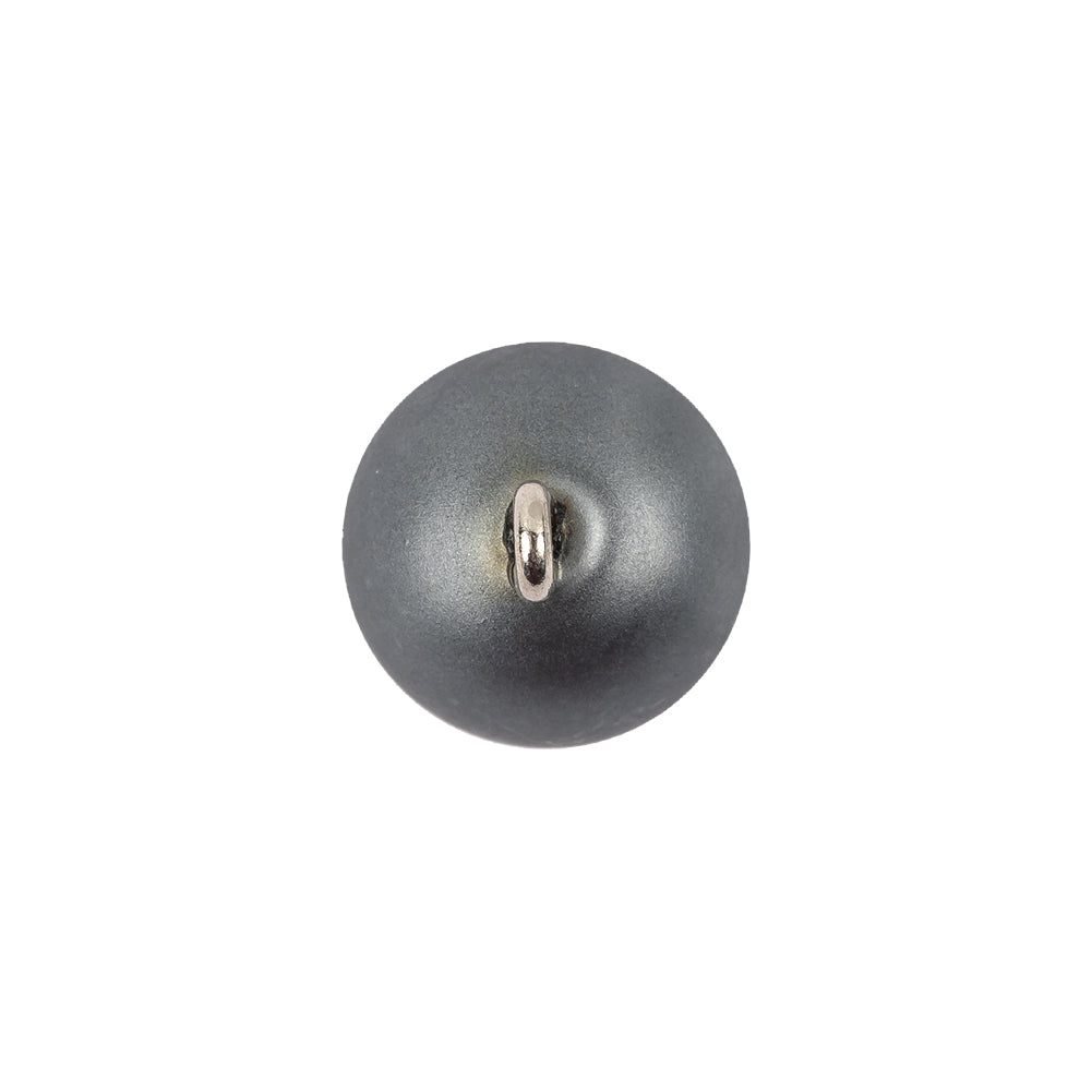 Italian Hematite Iridescent Ball Shank Back Button - 22L/14mm Detail