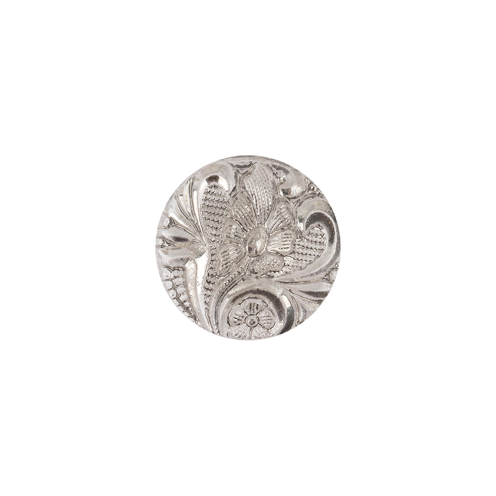 Vapor Translucent Floral Shank Back Glass Button - 22L/14mm