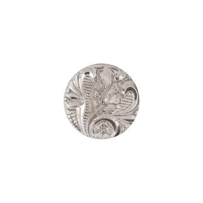 Vapor Translucent Floral Shank Back Glass Button - 22L/14mm