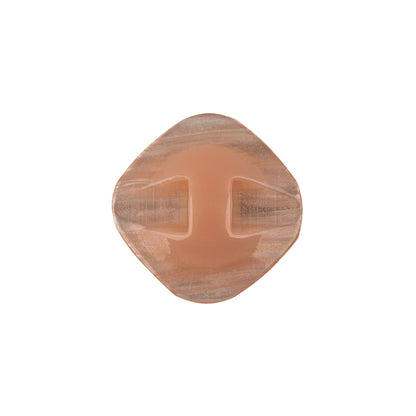 Blush Iridescent Rounded Square Self Back Plastic Button - 32L/20mm Detail