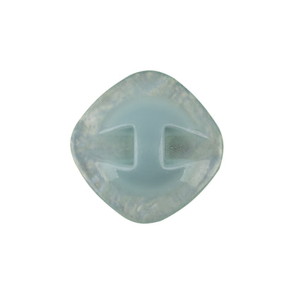 Powder Blue Iridescent Rounded Square Self Back Plastic Button - 36L/23mm Detail