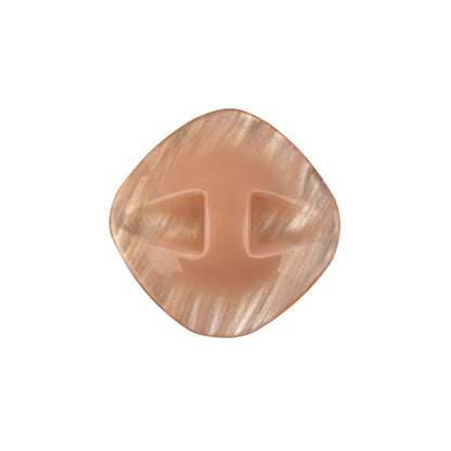Blush Iridescent Rounded Square Self Back Plastic Button - 36L/23mm Detail