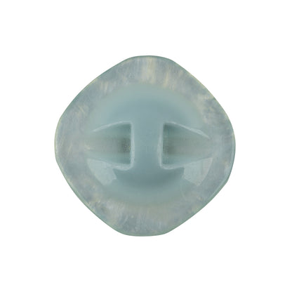 Powder Blue Iridescent Rounded Square Self Back Plastic Button - 40L/25.5mm Detail