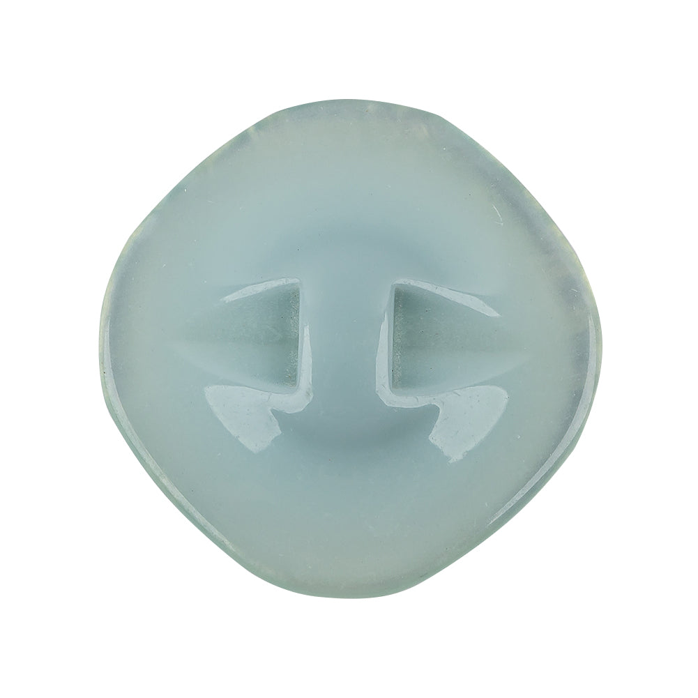 Powder Blue Iridescent Rounded Square Self Back Plastic Button - 44L/28mm Detail