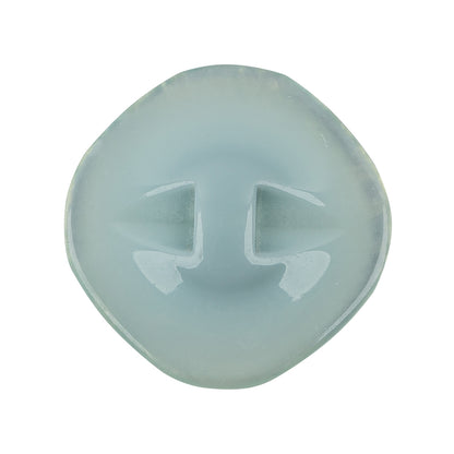 Powder Blue Iridescent Rounded Square Self Back Plastic Button - 44L/28mm Detail