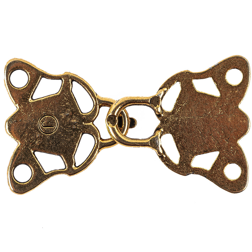 Antique Gold Abstract Metal Clasp Closure - 70L/44.5mm Detail
