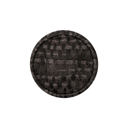 Brunette Jacquard Fabric Covered Domed Cotton Blend Sew On Button - 36L/23mm Detail