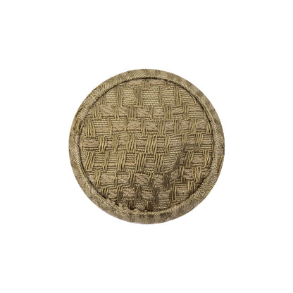 Sponge Jacquard Fabric Covered Domed Cotton Blend Sew On Button - 36L/23mm Detail