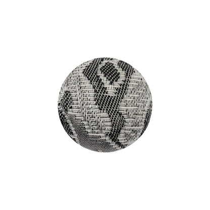 Gunpowder Lurex, Dove and White Abstract Brocade Fabric Covered Domed Shank Back Button - 30L/19mm