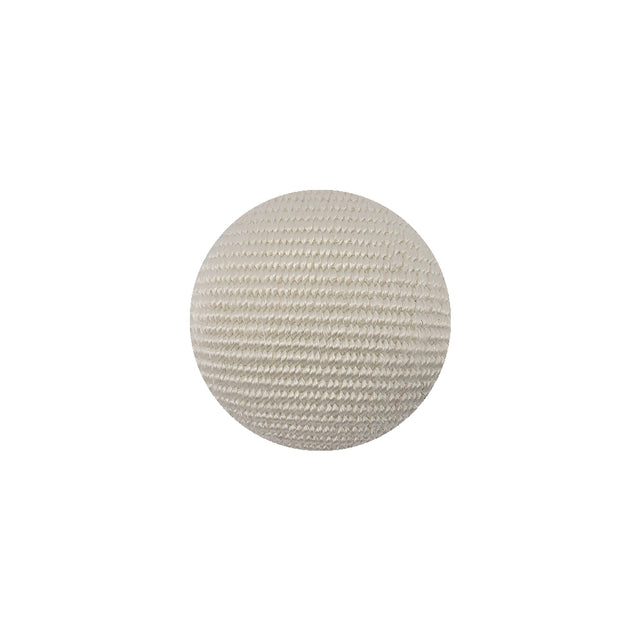 Cannoli Cream Ottoman Fabric Covered Domed Cotton Blend Sew On Button - 25L/16mm
