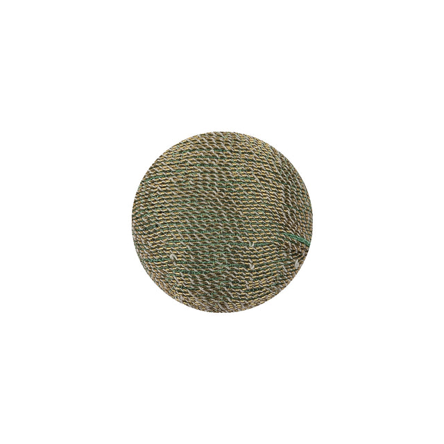 Glitteratti Lurex and Oil Green Fabric Covered Domed Sew On Button - 25L/16mm