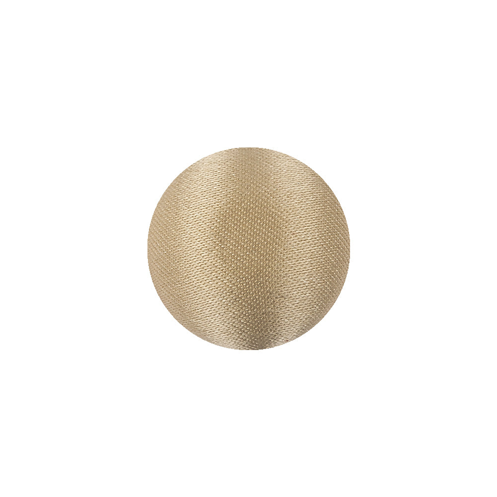 Ivory Satin Covered Domed Silk and Metal Sew On Button - 25L/16mm