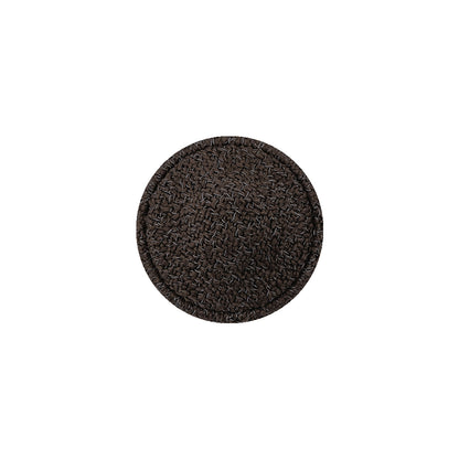 Brownie Creped Fabric Covered Domed Wool Blend Sew On Button - 25L/16mm Detail