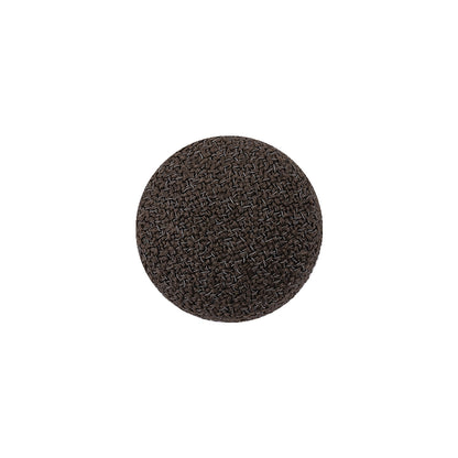 Brownie Creped Fabric Covered Domed Wool Blend Sew On Button - 25L/16mm