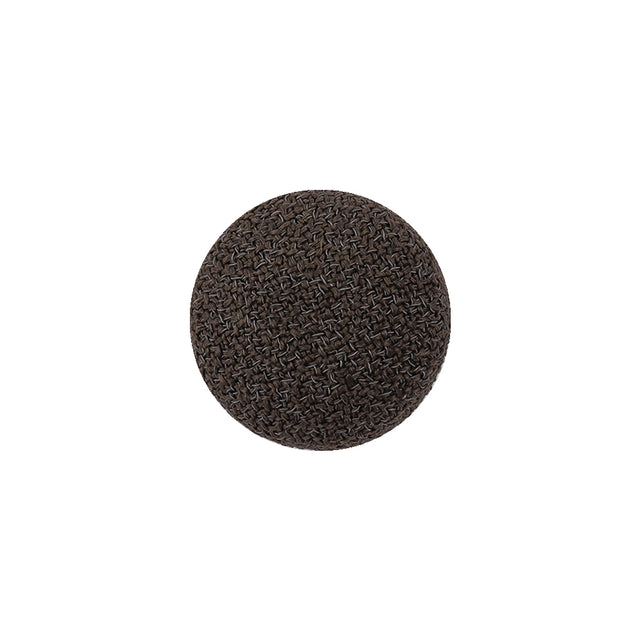 Brownie Creped Fabric Covered Domed Wool Blend Sew On Button - 25L/16mm