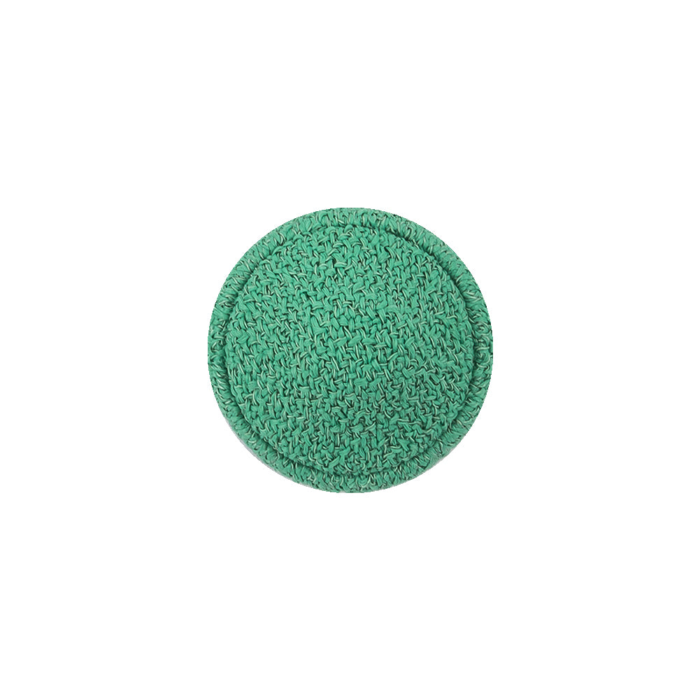 Green Pastures Creped Fabric Covered Domed Wool Blend Sew On Button - 25L/16mm Detail