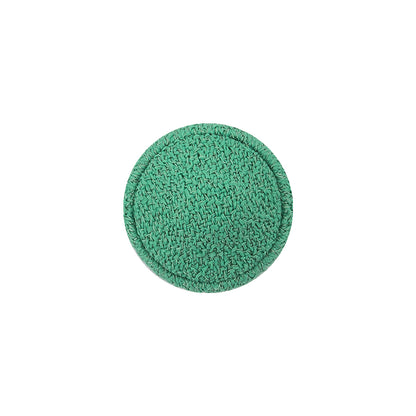 Green Pastures Creped Fabric Covered Domed Wool Blend Sew On Button - 25L/16mm Detail