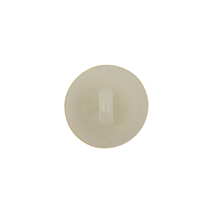 Ivory Tinted Nearly Opaque Shank Back Plastic Button - 24L/15mm Detail