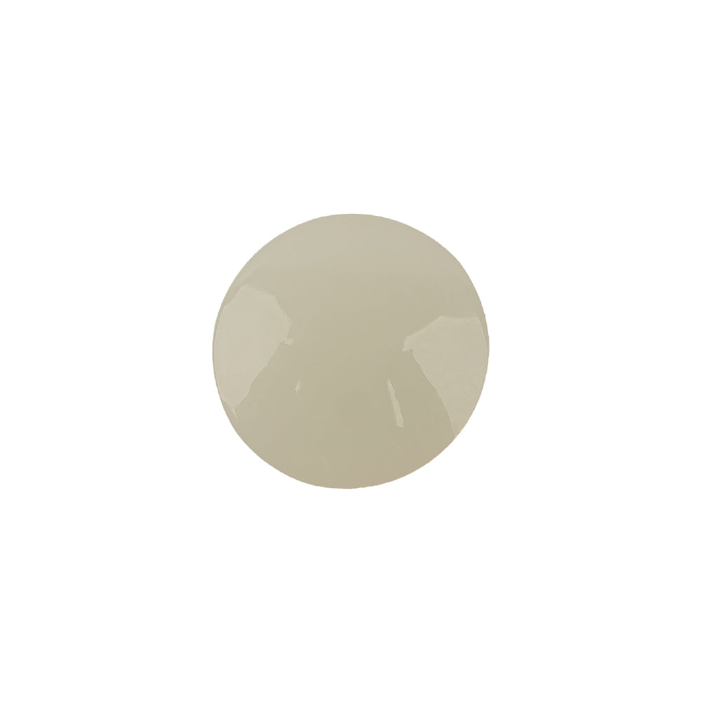 Ivory Tinted Nearly Opaque Shank Back Plastic Button - 24L/15mm