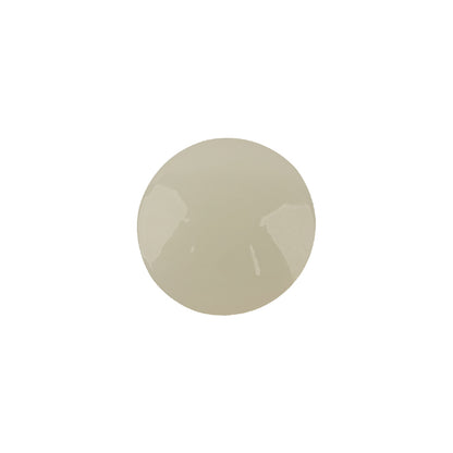 Ivory Tinted Nearly Opaque Shank Back Plastic Button - 24L/15mm