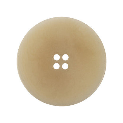 Natural Four Hole Low Convex Plastic Coat Button - 44L/28mm Detail