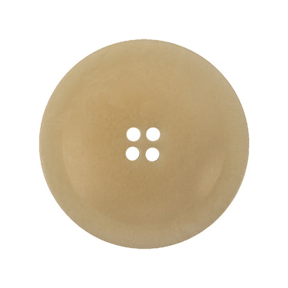 Natural Four Hole Low Convex Plastic Coat Button - 44L/28mm