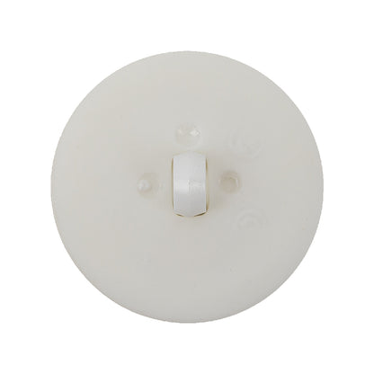Italian Milk White Circle in a Circle Plastic Coat Button - 44L/28mm Detail