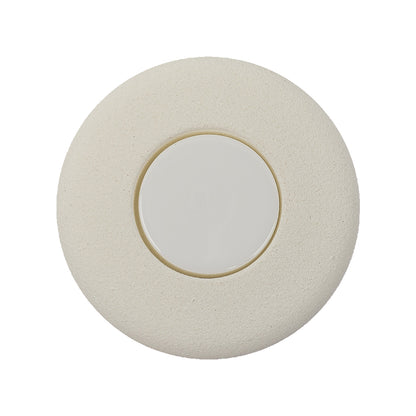 Italian Milk White Circle in a Circle Plastic Coat Button - 44L/28mm