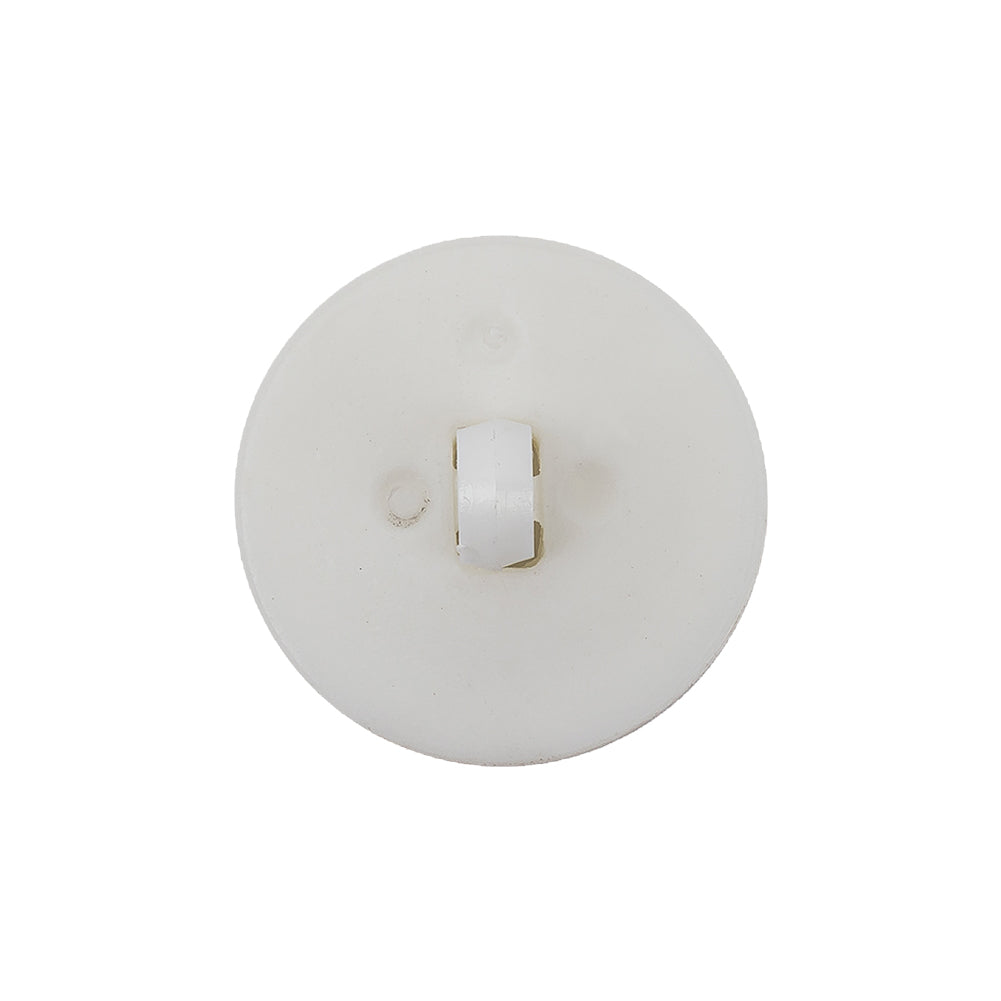 Italian Milk White Circle in a Circle Plastic Coat Button - 36L/23mm Detail