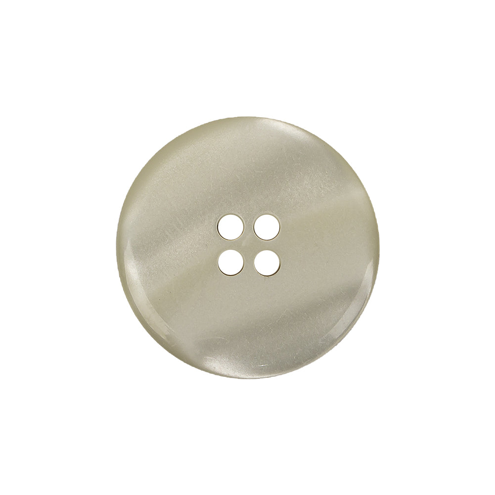 Ivory Iridescent Four Hole Smooth Top Plastic Button - 36L/23mm Detail
