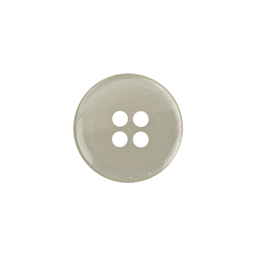 Ivory Iridescent Four Hole Smooth Top Plastic Button - 28L/18mm Detail