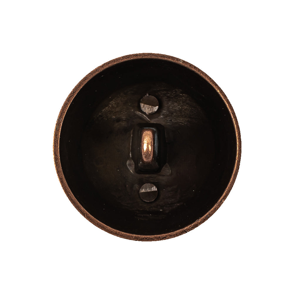 Old Copper Floral Classical Dome Shaped Metal Coat Button - 40L/25.5mm Detail