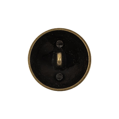 Bronze Floral Classical Dome Shaped Metal Coat Button - 36L/23mm Detail
