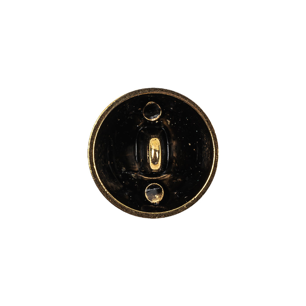 Gold Floral Classical Dome Shaped Metal Coat Button - 28L/18mm Detail