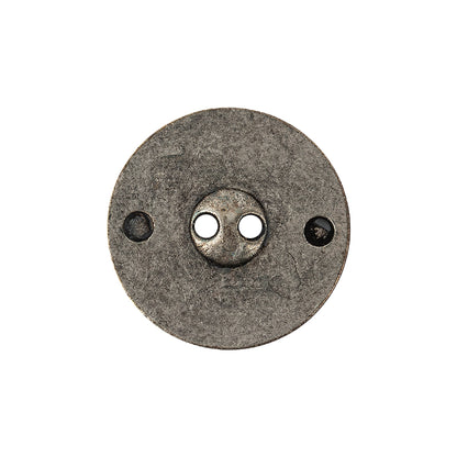 Italian Silver Floral Metal Button - 36L/23mm Detail